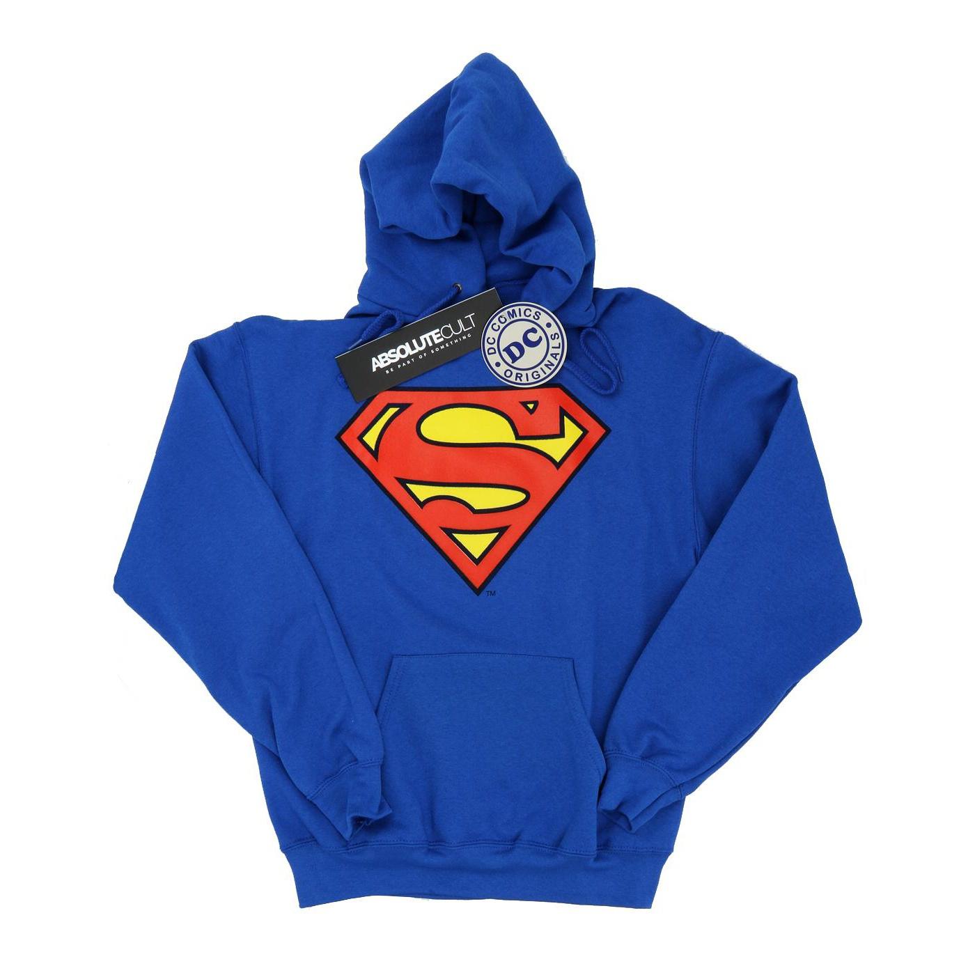 DC Comics Heren Superman Logo Hoodie (Koningsblauw)