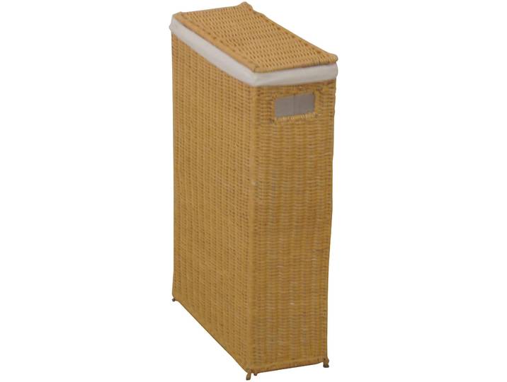 Wäschekorb, beige (natur), B:16cm H:59cm T:39cm, Eisen, HOFMANN LIVING AND MORE, Wäschesammler, Wäschekorb, für schmale Nischen geeignet, nur 16 cm breit