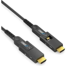 Purelink FiberX Serie - Micro HDMI/HDMI 4K Glasfaser Verlängerung - 70m (70 m), Videokabel, Schwarz