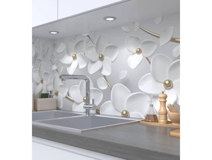 MyMaxxi Küchenrückwand selbstklebend – Matte, 0,4 mm Premium Spritzschutz Folie als günstige Alternative zu Glas, einfache Montage & leichte Reinigung – Motiv: blühender Blütenbaum B 280 cm x H 60 cm