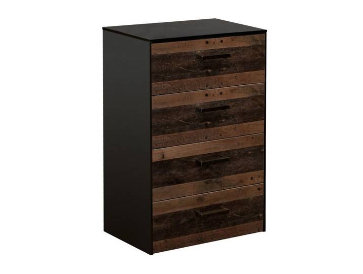 Mäusbacher Schubkastenkommode in schwarzstahl / texas oak - 60x97x41 (BxHxT)