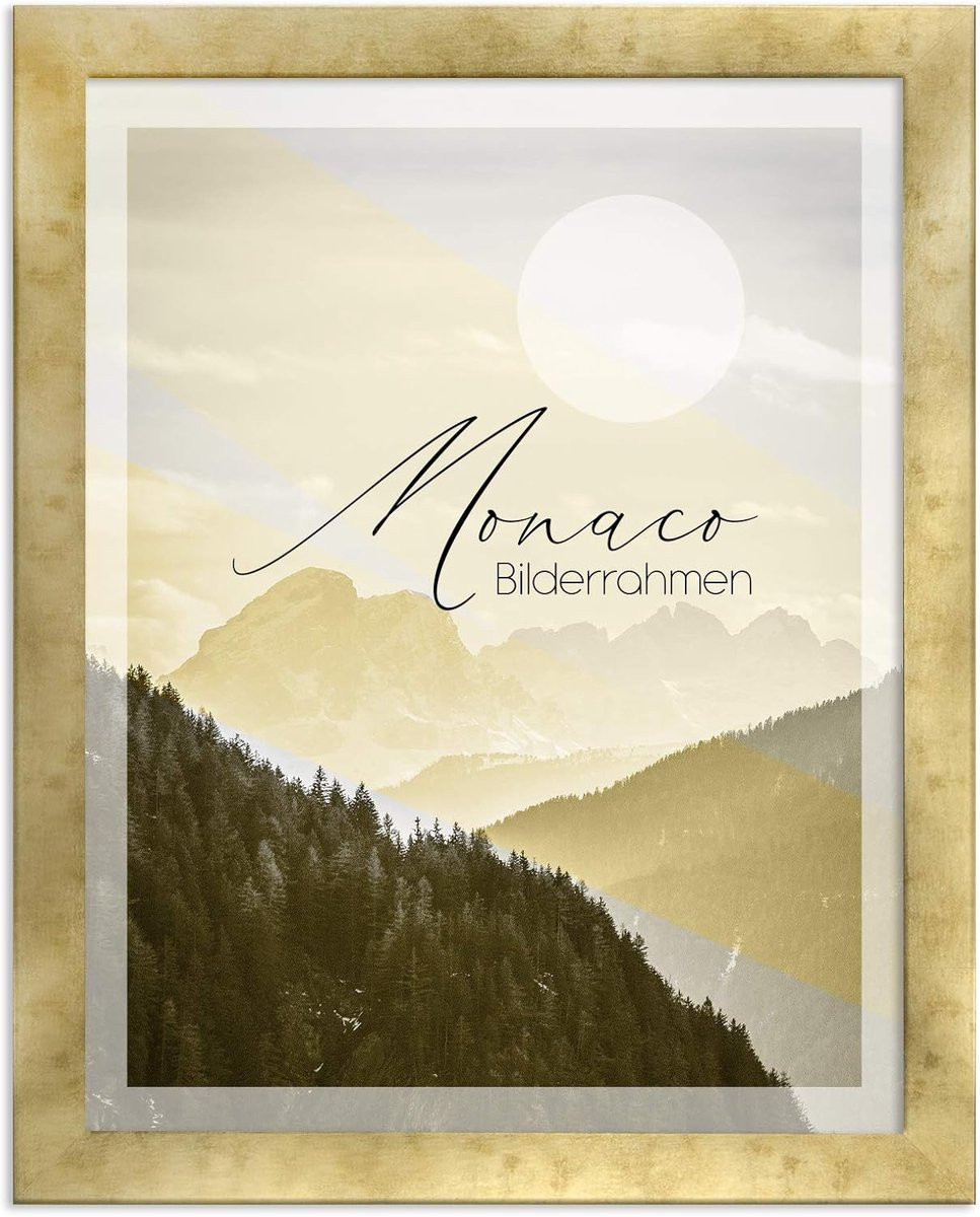 Fotolijst Wissellijst Posterframe met Antireflecterend Glas - 20 x 20 cm - Antiek Goud