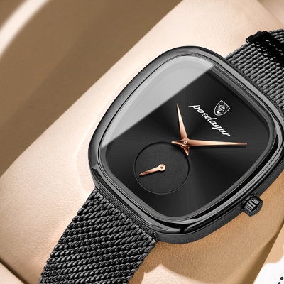 Youfap Market Waterproof Watch For Women, Luxury Fashion Elegant Ladies Watch, Stainless Steel Quartz Women's Watches black Black