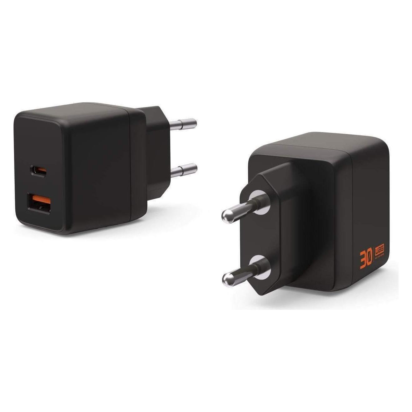 UAG SRGE-Ladegerät - 30-W-Wandladegerät, USB-C- und USB-A-Anschluss (30 W, 2 Ports) (9B443511V4040)