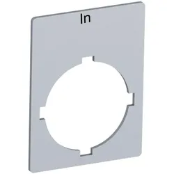 ABB Rectangularlegendplate29,6x39mmalum Textschild “In“, für Schalter mit 1 Schaltstellung SK615550-29