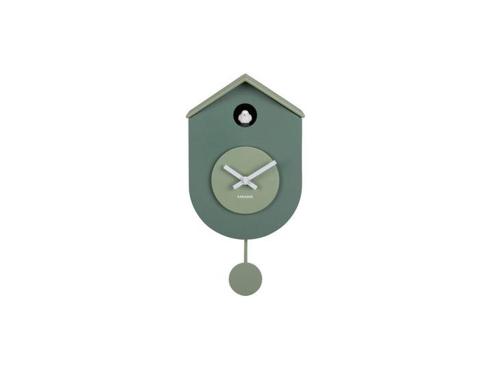 Karlsson Wanduhr Grato, Jadegrün, Kunststoff, 9x33x17.5 cm, Dekoration, Uhren, Wanduhren