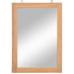vidaXL Wandspiegel Teak Massiv 50x70 cm