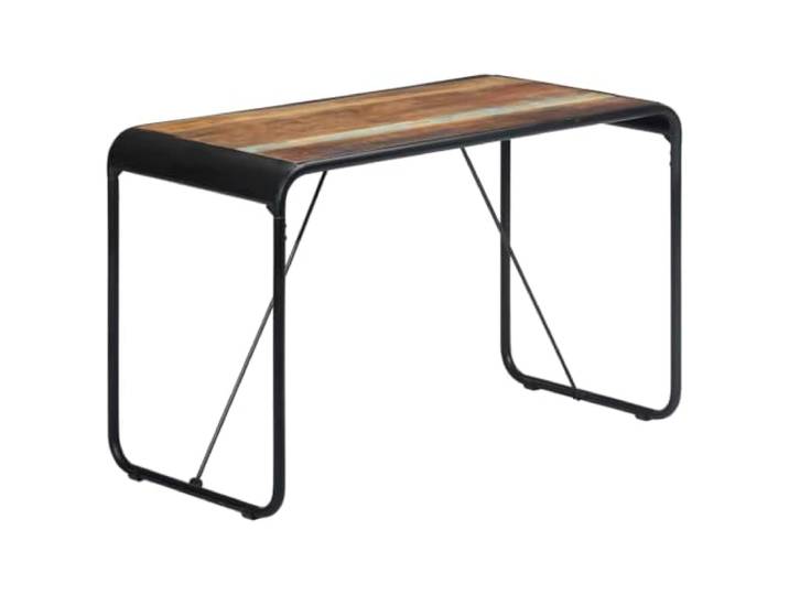 HEFZGDB Esstisch 118x60x76 cm Massivholz Altholz Vintage Antik-Stil mit Stahlbeinen für Küche Esszimmer Industriell Retro Unikat