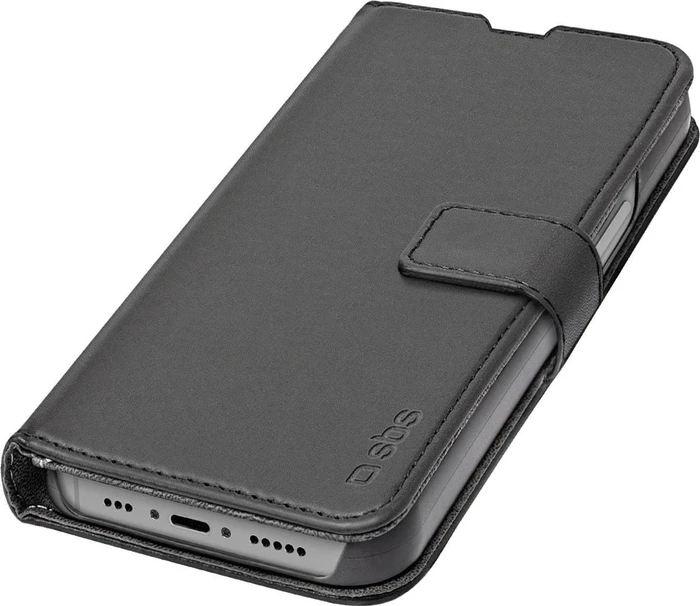 SBS Wallet Stand iPhone 15 Pro schwarz