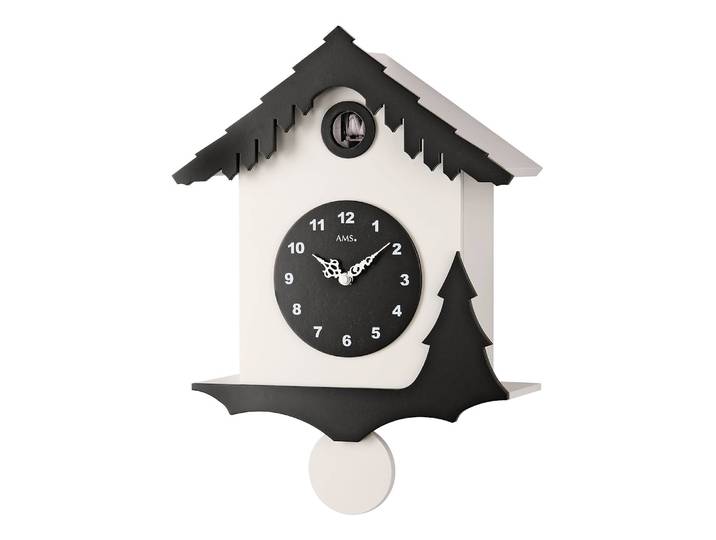 home24 Slingerklok Tanti Materiaal: plaatmateriaal op houtbasis Oppervlakte hout: gelakt 30 x 34 x 10cm wit/zwart