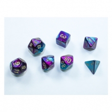 Chessex Würfel - MINI Gemini Purple-Teal/gold (7-Mini-Würfelset) 292763