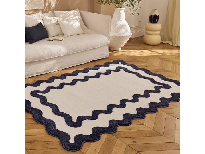 Tapis wavy bleu 150x220 cm