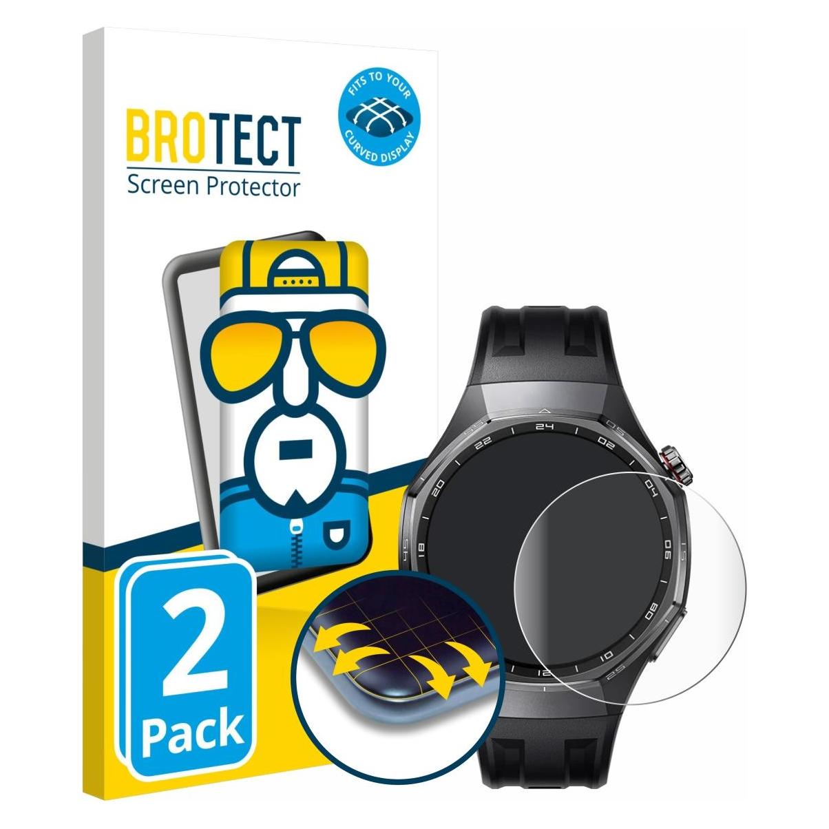 Brotect Fullscreen für Huawei Watch GT 6 Pro (46 mm) Schutzfolie Displayschutz Folie Klar Transparent (5160626)