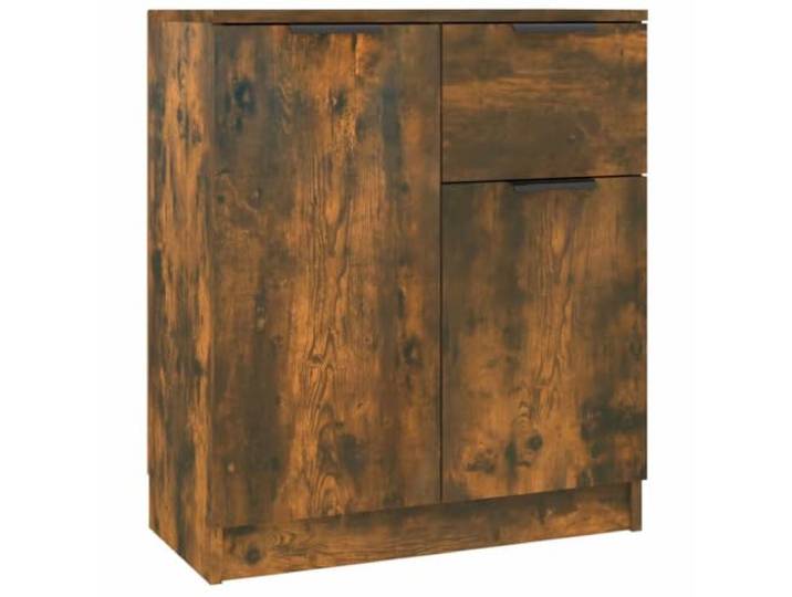 HGFDVCMR Sideboard Räuchereiche 60x30x70 cm Holzwerkstoff 2 Türen Kompakter Beistellschrank für Wohnzimmer und Flur, bietet strukturierten Platz dank Türen und Fach.