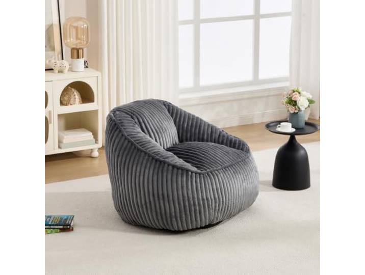 LOBO OFFICE Sitzsack Cord,Bequemer Sessel für Wohnzimmer Schlafzimmer Innen Hochwertige Faserstoffbezug, elastische Schaumfüllung, leicht transportierbar, vielseitig einsetzbar, 48–72h Aufblähzeit nach