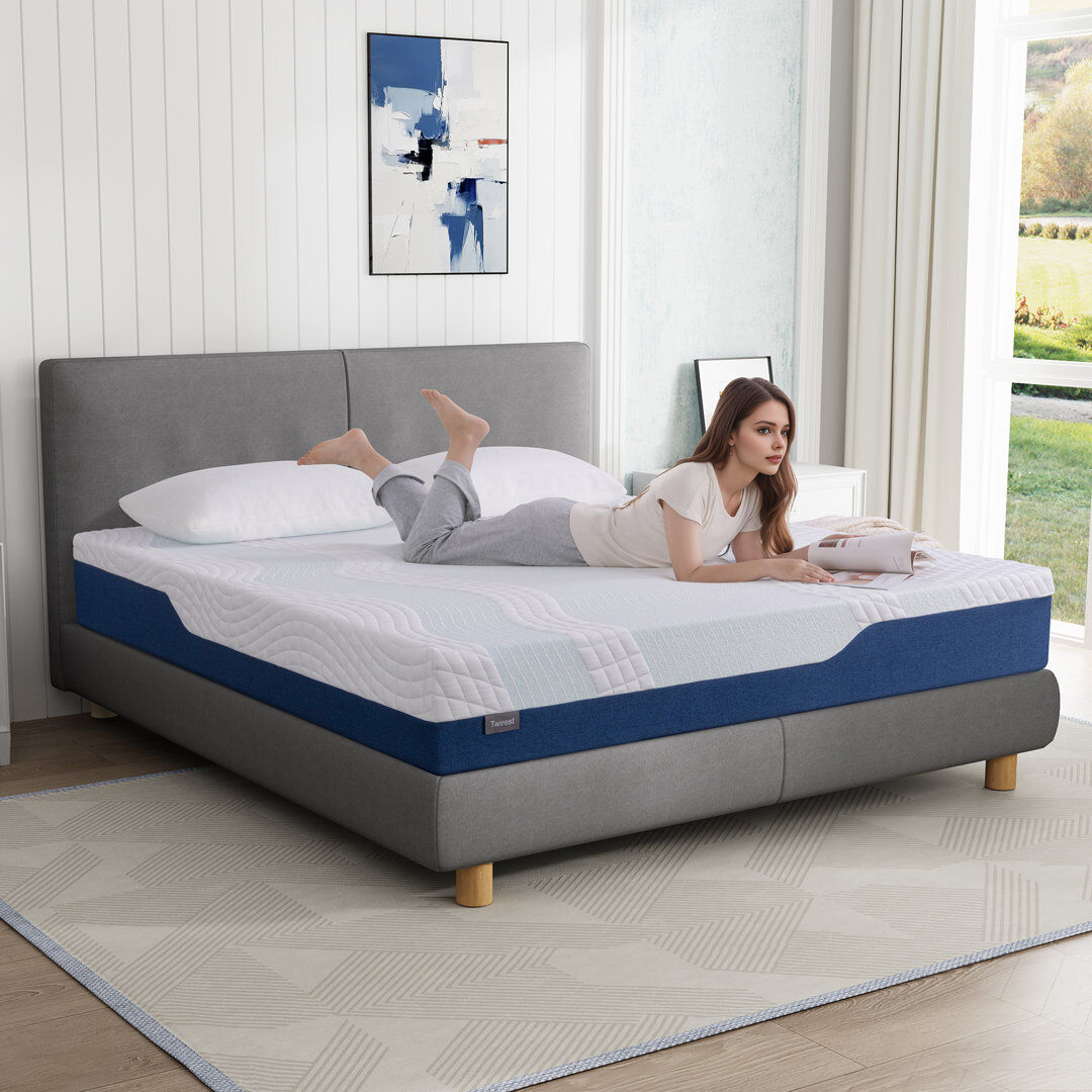DubidapOn 15, 18, 20 & 25 cm Gel Memory Foam Mattresses – 7-Zone Support, Lower Motion, Medium Feeling, Breathable Cover Single (3')/15 cm