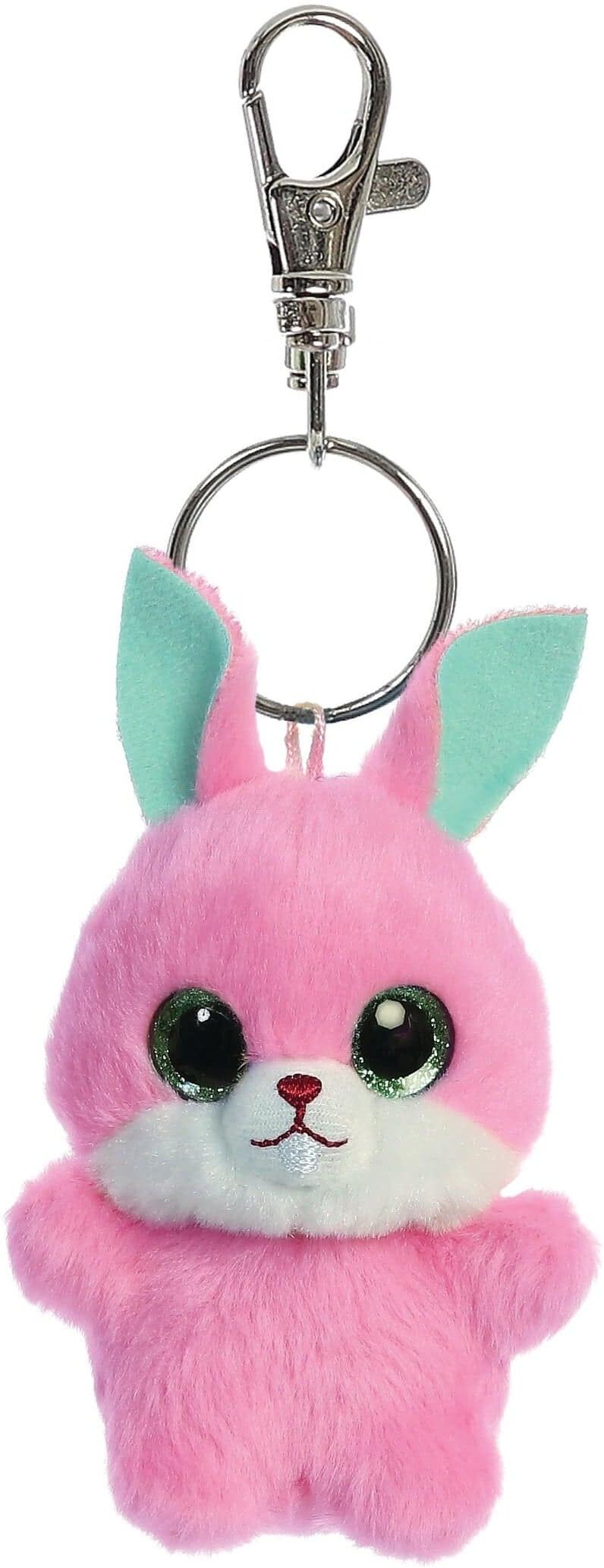 Aurora YooHoo Keychain Plush - Betty, Pink Rabbit, Soft Toy, Netflix Star
