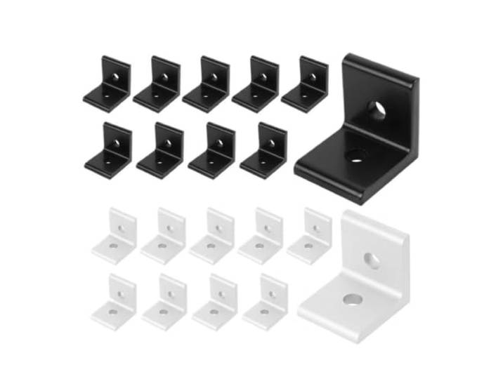Inneneckhalterung aus Aluminiumprofil in L-Form 90-Grad-Winkel-Eckwinkelverbinder, 2 Löcher, 4 Löcher(4080 4Holes,20pcs)