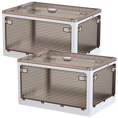 Joybos - Set mit 2 Aufbewahrungsboxen für Kleidung, 110 l (55 x 2), faltbar, aus Kunststoff