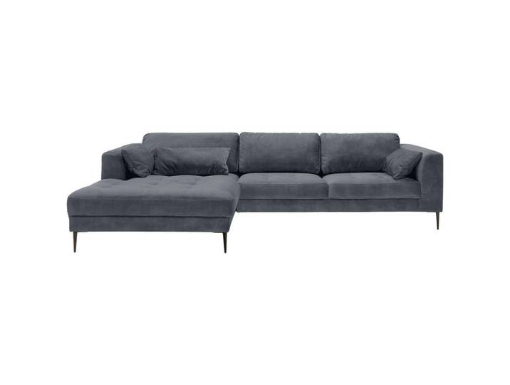 Trendmanufaktur Eckschlafsofa Luzi, Blaugrau, 4-Sitzer, Füllung: Schaumstoff, Silikon,Schaumstoff, Silikon, 280x168 cm, Made in EU, Bettkasten erhältlich, Stoffauswahl, Schlafen auf Sitzhöhe, Bettfunktion Hocker erhältlich, Wohnzimmer, Sofas & Couches, Schlafsofas, Schlafsofas mit Bettkasten