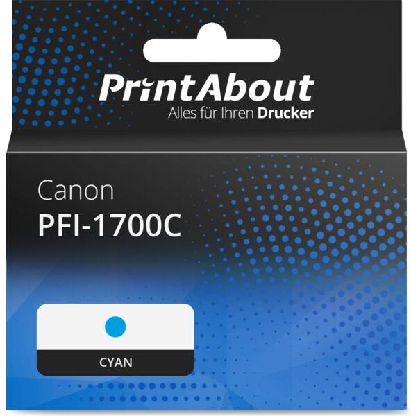 PrintAbout Druckerpatrone kompatibel mit Canon PFI-1700C - Cyan