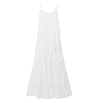 Maxikleid NASSAU BEACH "NB231049", Damen, Gr. 52L, US-Größen, weiß, 100% Baumwolle, Kleider Maxikleid