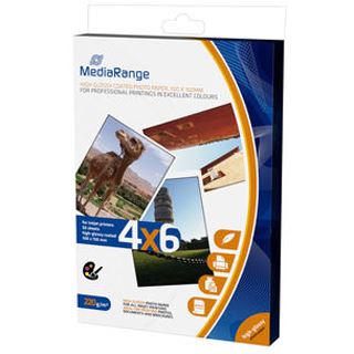 MediaRange Fotopapier 10x15cm, hochglänzend, 220g/m², 50 Blatt (MRINK104)
