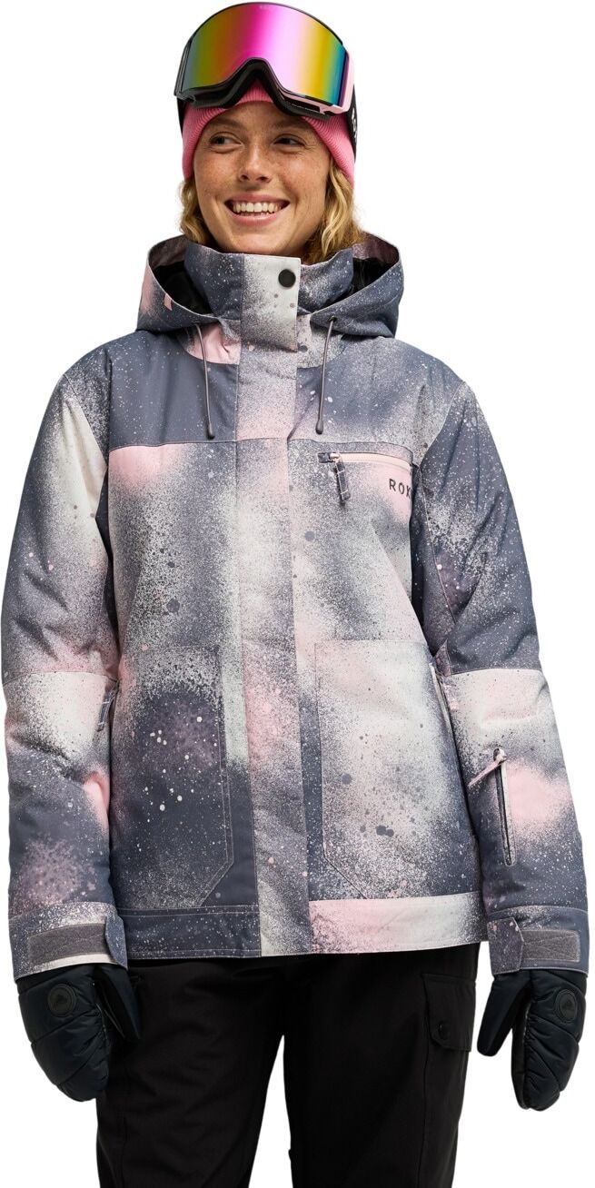 Snowboardjacke ROXY "Brylee 10K", Damen, Gr. M, bunt (shark frostbite), Obermaterial: 100% Polyester., Jacken Snowboardjacke