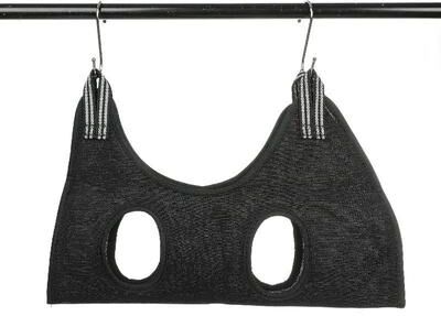 Inspired Living CalmClip Pet Grooming Hammock For Cat And Dog Nail Trimming black l