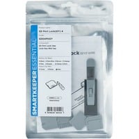 ESSENTIAL SD Port Lock (SD04) + Lock Key Mini (U04), Einsteckschloss Farbcode Grau, 4 Stück + 1 Schlüssel