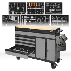 Werkstattwagen TWIN ADVANCED Industrial Line – Profiqualität mit maximalem Stauraum und Holzarbeitsplatte