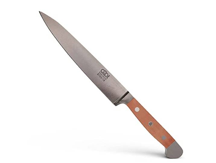 Güde Solingen - Filiermesser geschmiedet, 18 cm, Birnenholz, ALPHA BIRNE, Doppelkropf, Handmade Germany