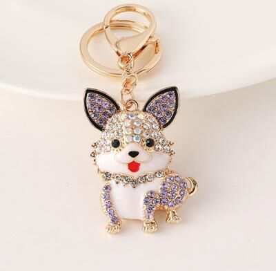 The Handy Homestead Keychain Handbag Pendant For Women Cute Dog Gift purple