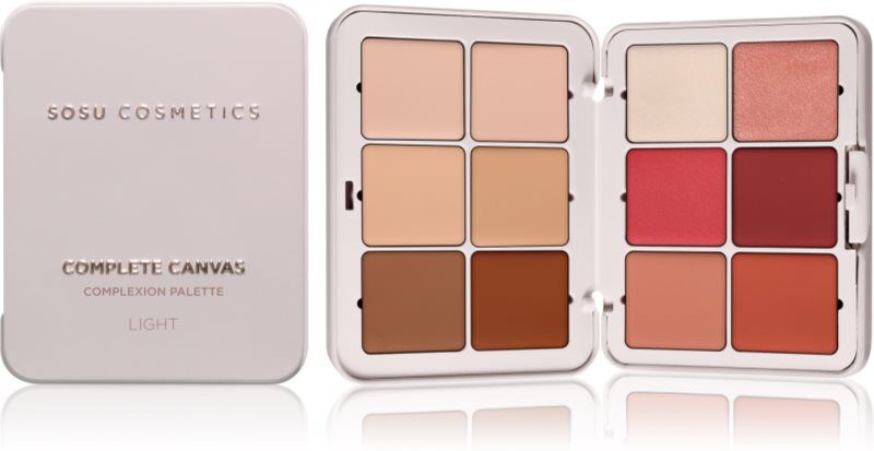SOSU Cosmetics Complete Canvas Complexion Palette Multifunctional Face Palette for the face shade Light 26.4 g