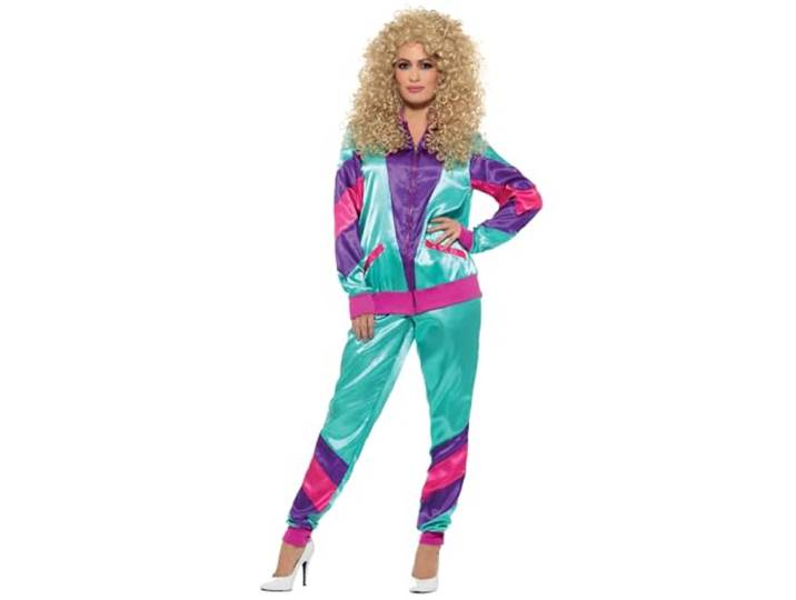 Smiffys 80s Height of Fashion Shell Suit Costume, Female,