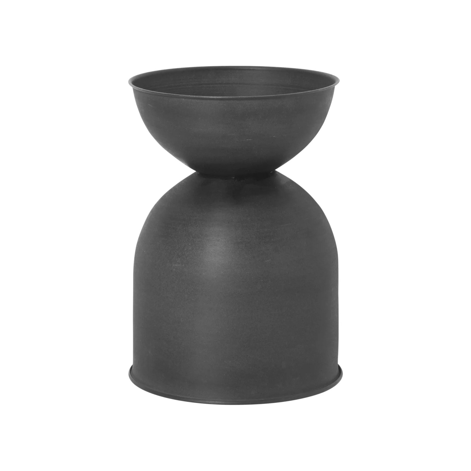 Ferm Living Hourglass bloempot klein zwart-donkergrijs Ø30 cm