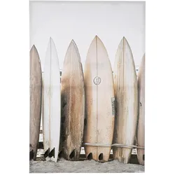 Leinwandbild Surfbretter Creme/Hellbraun