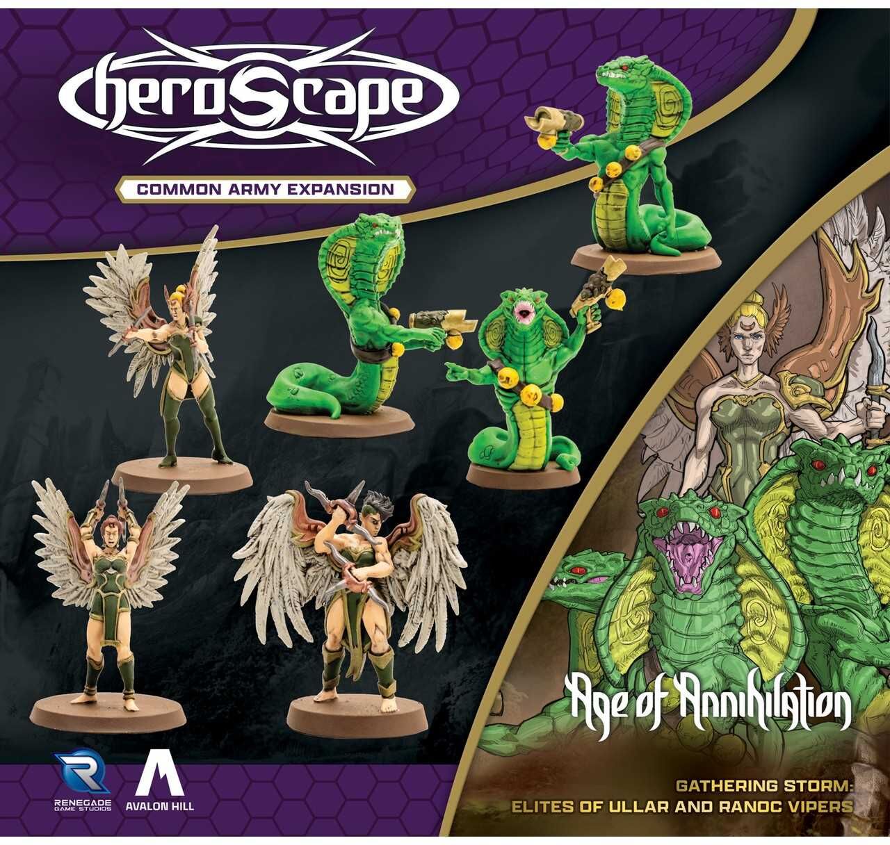 Renegade Game Studio Heroscape: Elites of Ullar and Ranoc Vipers Army Expansion for Board Games, Ages 8+, 2-4 Players, Miniatures, Army Cards, Expansion