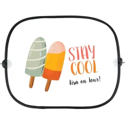 Auto Sonnenschutz Seitenscheibe personalisierbar im Design "Stay Cool"