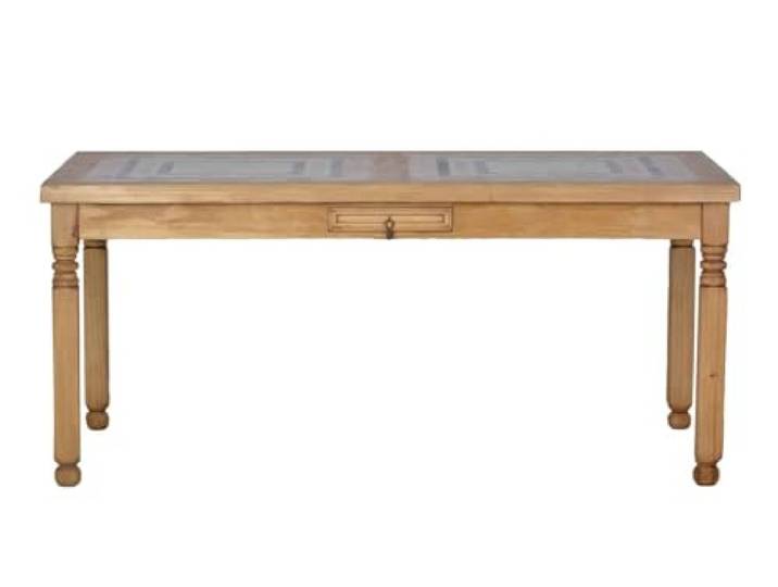 MiaMöbel Esstisch Mexico Möbel 200x100 cm Landhausstil Massivholz Pinie Honig