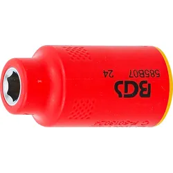BGS VDE-Steckschlüssel-Einsatz Sechskant | Antrieb Innenvierkant 10 mm (3/8"") | ...