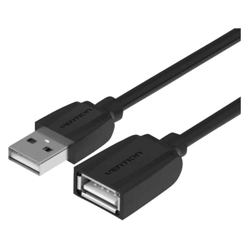 Vention USB 2.0 Verlängerungskabel, schwarz - 2m (2 m, USB 2.0) (VAS-A44-B200)