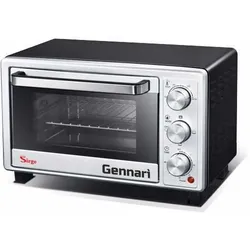 Sirge Elektroofen, 16 l Fassungsvermögen, 5 Kochfunktionen, 60-Minuten-Timer, ausgestattet mit Grill, Fettauffangschale und Krümelschublade, 1400 W