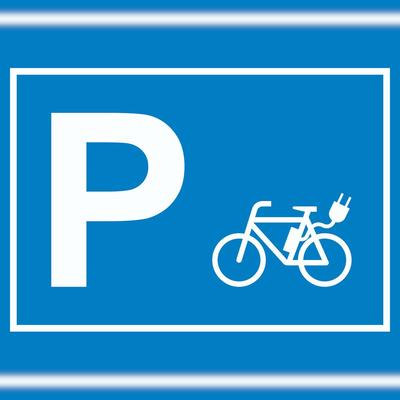 HB-Druck E-Bike Elektrorad Parkplatz Schild waagerecht A3 (297x420mm)