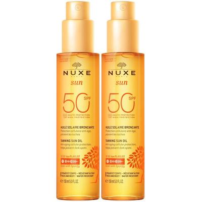 Nuxe Sun Sonnenöl Gesicht & Körper LSF 50 x2 2x150 ml Öl