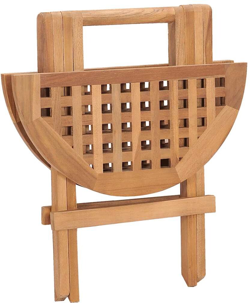 vidaXL Set comedor de jardín plegable 3 piezas madera de teca cojines Antracita