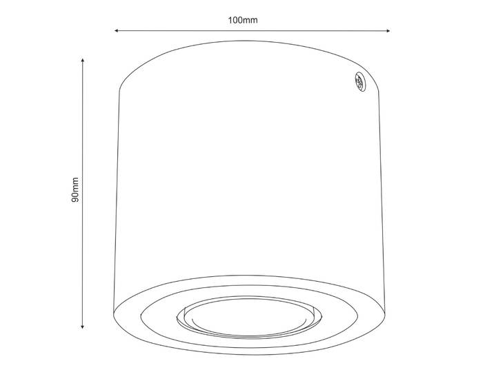 Downlight Ernest, Holz, 10 cm rund GU10 Ernest Luminex, dimmbar, Holz hell, für Wohn- / Esszimmer, Holz