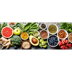 Glasbild FRUITS AND VEGETABLES (BHT 80x30x1,30 cm) - bunt - BHT 80x30x1,30 cm