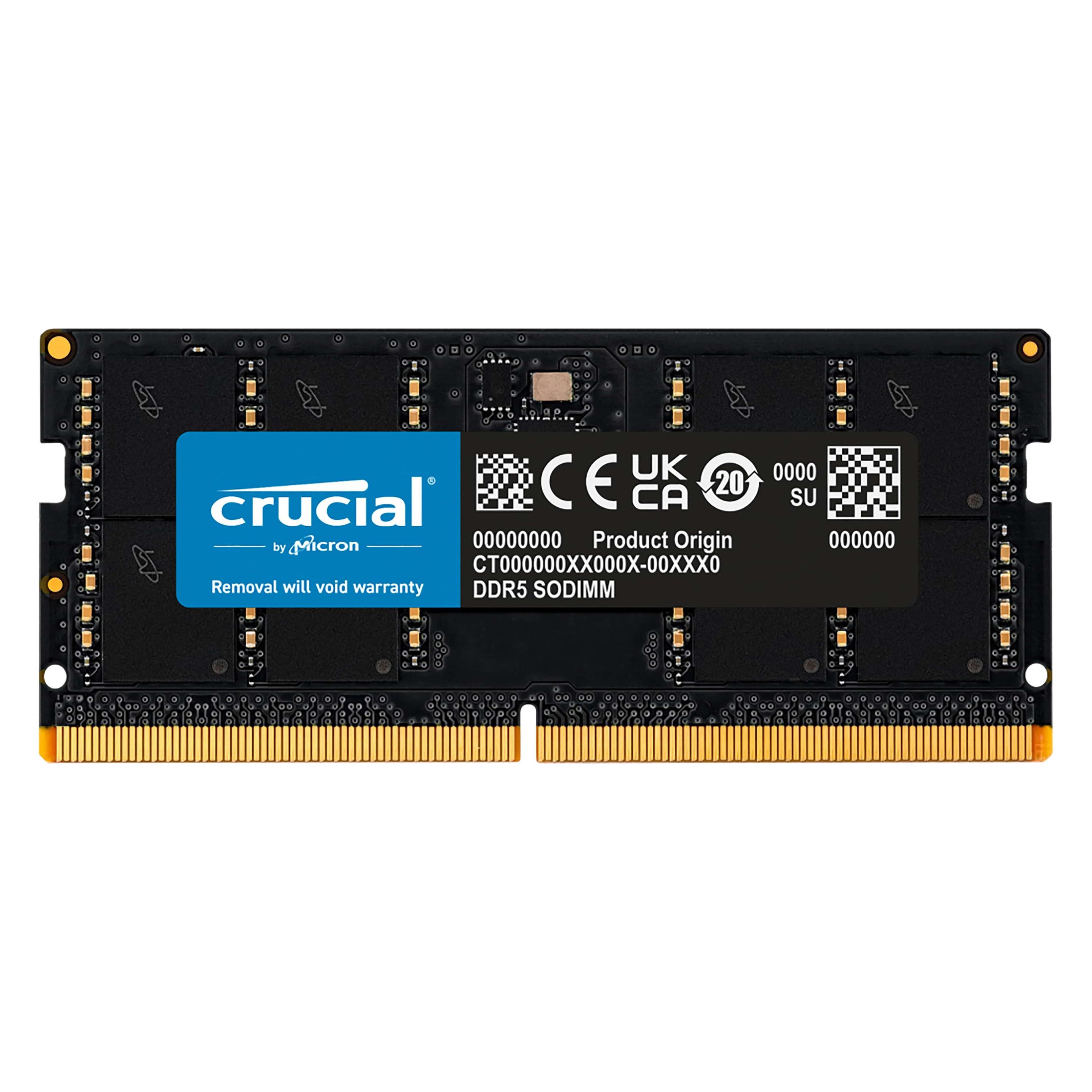 Crucial DDR5-5600 (1 x 32GB, 5600 MHz, DDR5-RAM, SO-DIMM) (CT32G56C46S5)