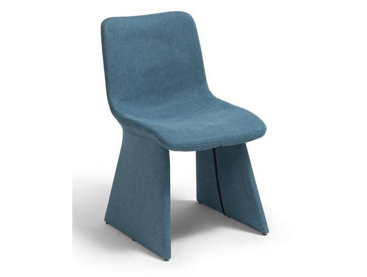 JVmoebel Esszimmerstuhl Stuhl Modernes Design Blau Textil Stoff Stabil Ergonomisch Bequem, Made in Europa
